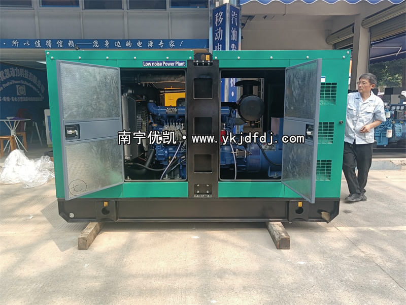 2024年4月1日 ，非洲項目出口100KW低噪音柴油發(fā)電機組試機