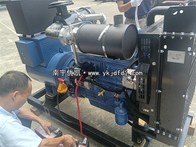 2024年9月18日，50kw濰坊雷納柴油發(fā)電機(jī)組試機(jī)發(fā)貨百色