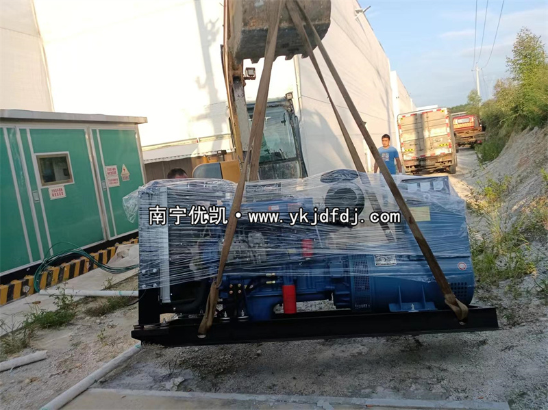 2024年9月24日，上林項目150kw濰坊柴油發(fā)電機(jī)組到貨安裝調(diào)試