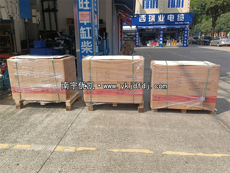 2025年10月20日，3臺(tái)低噪音8kw柴油發(fā)電機(jī)組裝車發(fā)貨河池羅城